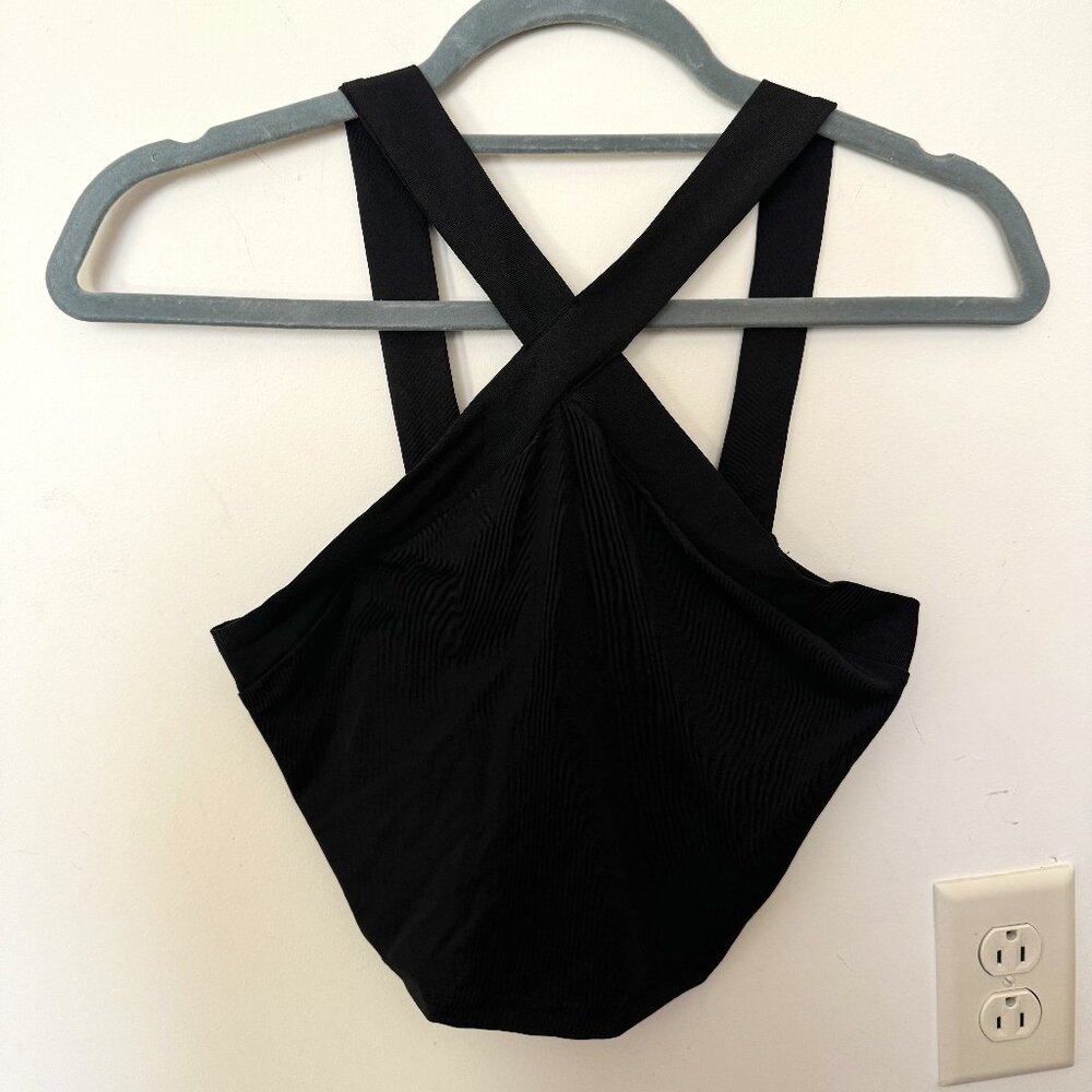 Cross-Strap Crop Tank with Wide Back Straps